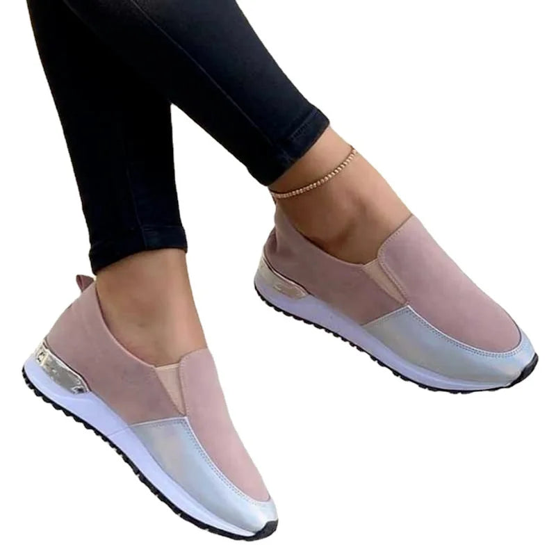 Sneakers  Slip on  Plataforma de Couro